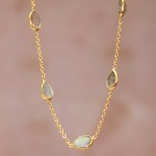 Chain By The Metre Necklace - Labradorite - Gold