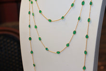 Chain By The Meter - Green Onyx - Gold
