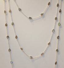 Chain By The Metre Necklace - Labradorite - Silver