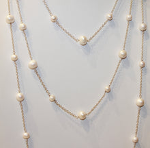 Chain By The Metre Necklace - Pearl - Silver - Large