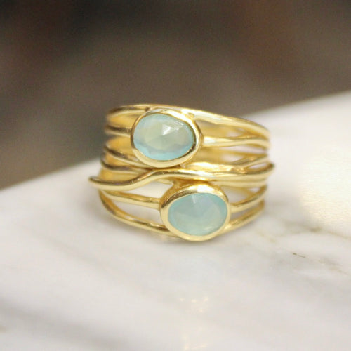 Woven Ring - Chalcedony