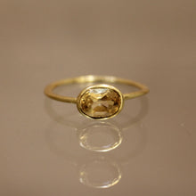 East West Oval Stacker Ring - Citrine Hydro - Gold