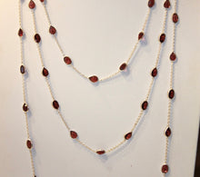 Chain By The Metre Necklace - Garnet - Silver