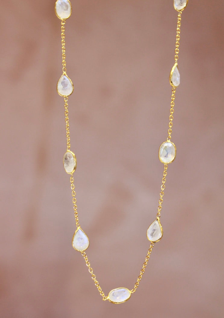 Chain By The Metre - Moonstone - Gold