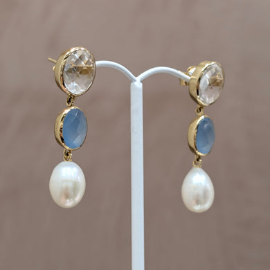 Large Oval Pearl Earrings