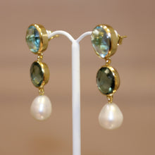 Double Oval Pearl Drops Green